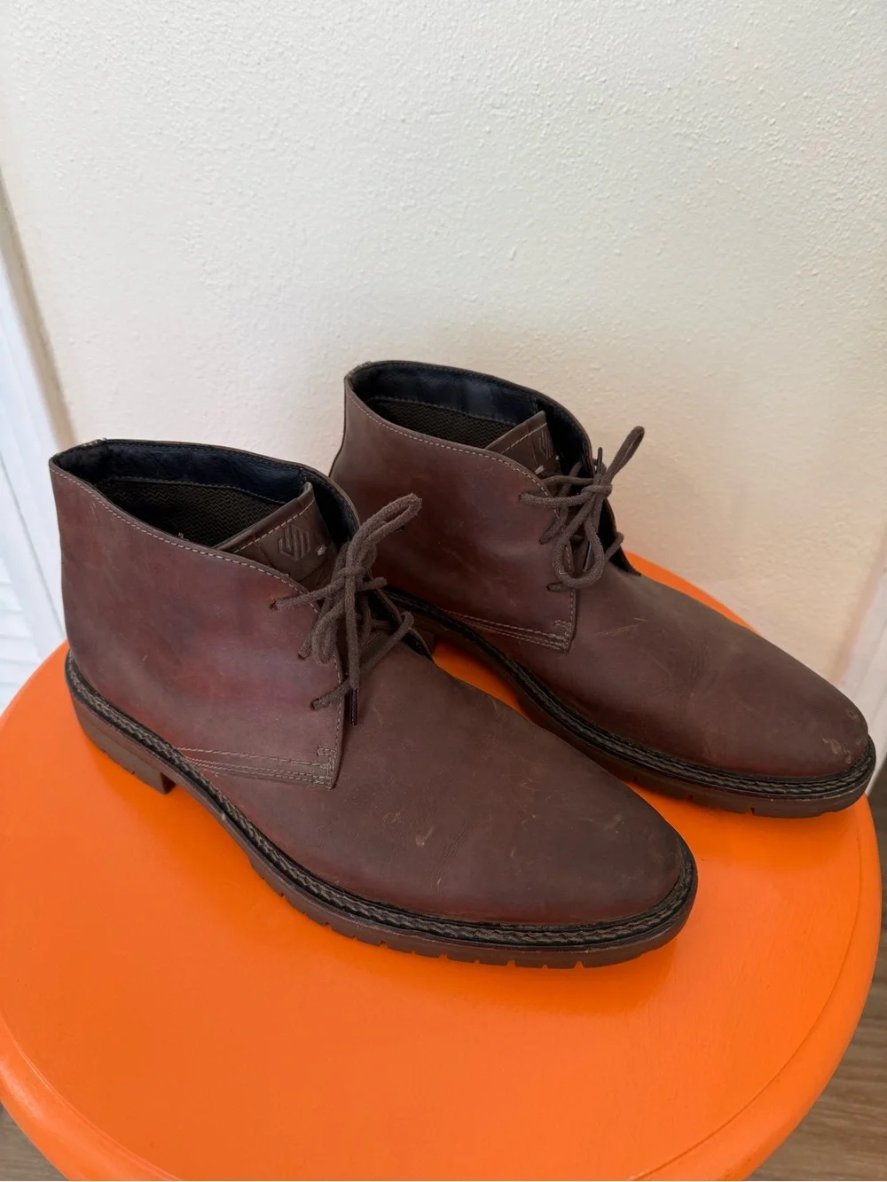 Johnston & Murphy Brown Leather Chukka Boots Lace-Up Men's Size 11
